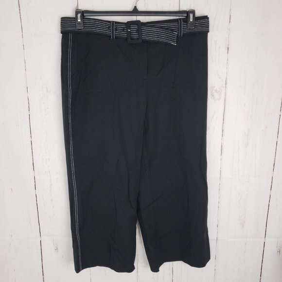 New Alfani Cropped Belted Wide Leg Pants - Picture 2 of 8